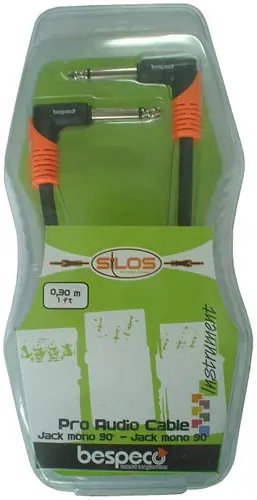 Affare Bespeco cavo jack mono maschio 6,3 mm / jack mono maschio 6,3 mm angolare SLPP030 metri 0.30